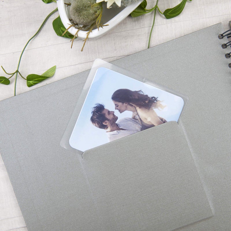 Gearchic 12 x 12 Inch Large DIY Scrapbook Photo Album with Window Design Cover 80 Pages Craft Paper Memory Book for Weeding Anniversary Travel and Baby (Gray) - Image 4